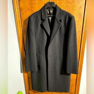 London Fog Signature Black Over Coat 44 Long
